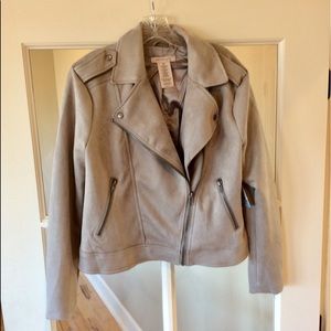 Philosophy Jacket Soft Faux Leather Womens L New